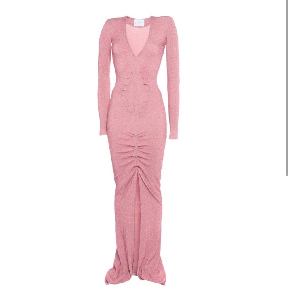 Soallure Pink Sparkly Gown - Size 6 - Elegant Evening Dress